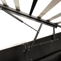 Velvet Double Bed with Hydraulic Storage, Adjustable Button Tufted Headboard, Upholstered Storage Bed Frame, 195L x 145W x 116H cm, Beige(m-9)