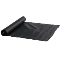 Outsunny Folie pentru Mulcire 60g/m², Respirabilă și Anti-UV din Polipropilena, 100x2 m, Negru(m-1)