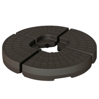 Outsunny Lot de 4 pieds de parasol poids de lestage pour parasols déportés - A remplir d'eau et de Sable jusqu'à 100 kg - dim. totales 100L x 100l x 10H cm HDPE café