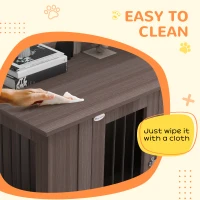 PawHut Dog Crate Table for Medium and Large Dogs with Magnetic Door for Indoor Use, 116 x 60 x 87 cm, Purple(m-8)
