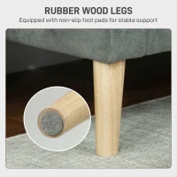 HOMCOM Two-Seater Velvet-Feel Sofa - Grey(m-6)