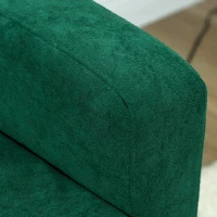 HOMCOM Two-Seater Velvet-Feel Sofa - Green(m-8)