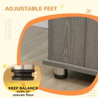 PawHut Dog Crate Table for Medium and Large Dogs with Magnetic Door for Indoor Use, 114 x 60 x 82 cm, Grey(m-7)