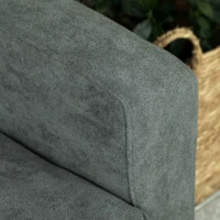 HOMCOM Two-Seater Velvet-Feel Sofa - Grey(m-8)