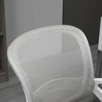 Vinsetto Bureaustoel, Schrijfstafstoel met Wielen, Ergonomisch, In Hoogte Verstelbaar, Grijs(m-10)