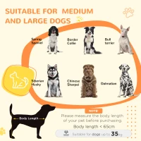 PawHut Indoor Dog Kennel w/ Soft Cushion, Double Door for Large Dogs, 106 x 74 x 81.5cm, Grey(m-4)
