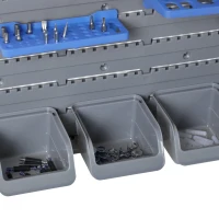 DURHAND Werkzeugwand 44-teilig mit Stapelbehältern 54 x 22 x 95 cm Kunststoff Blau(m-11)