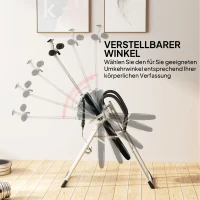 HOMCOM Inversionsbank klappbar Schwerkrafttrainer mit Sicherheitsgurt Inversionstisch bis 136kg Stahl Silber+Schwarz+Blau(m-6)