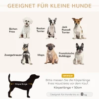 PawHut Hundesofa mit Holzbeinen Hundebett Haustiersofa Hundematte für kleine Hunde bis zu 8 kg Samt-Touch Grau 64 x 45 x 36 cm(m-7)