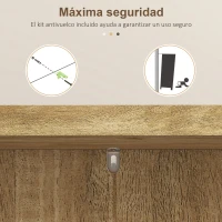 HOMCOM Armario Despensa Cocina con 2 Puertas de Ratán y 16 Estantes Alacena Moderna con Estantes Ajustables 60x30x104cm Natural(m-7)