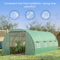 Outsunny 6 x 3 x 2m Walk-in Outdoor Garden Greenhouse Polytunnel with Door and Windows(m-4)