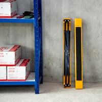 HOMCOM Arbeits Bock, Sägepferd, Unterstellbock, Klappbar, Rutschfest, Stahl, Orange, Schwarz, 99,5 x 50 x 78 cm, Belastbarkeit 125 kg(m-7)