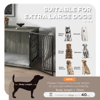 Dog Crate Furniture End Table w/ Plush Washable Cushion, Lockable Door, for Extra Large Dogs(m-4)