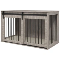 118cm Dog Crate Furniture with Removable Cushion for Extra Large Dogs - Walnut Brown(m-11)