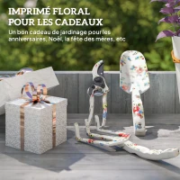 Outsunny Ensemble d'outils de jardinage 3 pièces en aluminium avec sécateur, truelle de jardin, râteau à main, idéal pour taille(m-5)