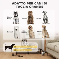 PawHut Letto per Cani Grandi Pieghevole con Tessuto a Rete da Interno ed Esterno, 107x61x20 cm, Marrone(m-8)