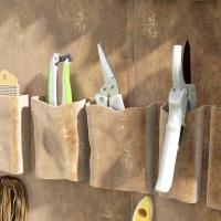 Outsunny Lot de 3 sécateurs de jardin, ensemble de coupe pour jardinage, avec lame tranchante, en métal et aluminium, argent noir(m-9)