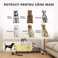 PawHut Pat Pliabil pentru Câini Mari cu Țesătură Tip Plasă, 107x61x20cm, Maro(m-8)