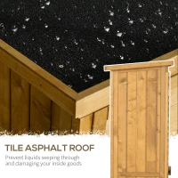 Outsunny Garden Wood Storage Shed Fir Wood Shutter Tool Cabinet Door Lockable(m-6)