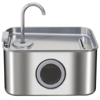 PawHut Katzenbrunnen 3,2L Trinkbrunnen für Katzen mit leiser Pumpe Aktivkohlefilter(m-1)