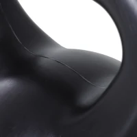 HOMCOM Kettlebell 12 kg, haltère avec poignée ergonomique, haltère à boule, musculation, entraînement, 27 x 21 x 31 cm noir(m-8)