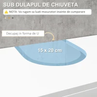 kleankin Dulap Sub Chiuvetă cu Raft și 2 Uși 60x30x60 cm Alb(m-4)