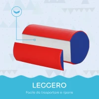 HOMCOM Set Costruzioni Morbide per Bimbi 1-3 Anni con 5 Blocchi Colorati, in Finta Pelle e Schiuma, Multicolore(m-4)