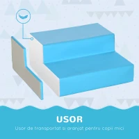 HOMCOM Set Construcții Moi pentru Copii 1-3 Ani cu 6 Piese, 150x100x24 cm, Multicolor(m-7)