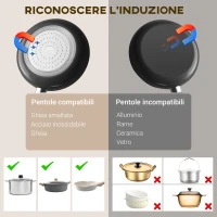 HOMCOM Piastra a Induzione a Potenza e Temperatura Regolabile con Pannello Touch, in Plastica e Vetro, 31x27x4.2 cm, Nero(m-8)