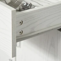 HOMCOM Buffet de cuisine armoire de cuisine multi-rangements 4 portes 1 tiroirs étagère + grand plateau 71 x 41 x 178 cm MDF blanc(m-12)