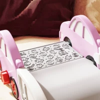 AIYAPLAY Kids Slide for Bed, Sofa, with Extended Length, Easy to assemble and Store, Pink(m-9)