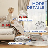 AIYAPLAY Kids Slide for Bed, Sofa, with Extended Length, Easy to assemble and Store, Grey(m-7)