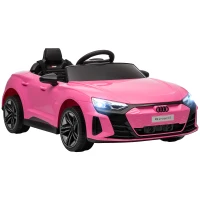 HOMCOM Coche Eléctrico para Niños de +3 Años AUDI RS e-tron GT Coche de Batería con Mando a Distancia 103x58x41 cm Rosa(m-10)