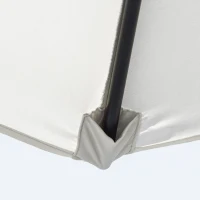 Outsunny Ombrellone da Giardino 2.6x2.4 m con Manovella e Testa Inclinabile, in Alluminio e Poliestere Beige e Nero(m-9)