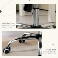 Vinsetto Velvet-Feel Work Chair, with Diamante Back - Cream(m-7)