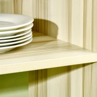 HOMCOM Buffet de cuisine armoire de cuisine contemporaine -armoire de rangement- buffet haut - 5 portes, 1 tiroir, 3 niches - 102 x 48 x 180 cm(m-12)