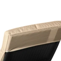 Outsunny Espreguiçadeira de Vime Reclinável Espreguiçadeira de Jardim com 2 Rodas Encosto Ajustável em 5 Posições 207x70x70 cm Preto(m-8)