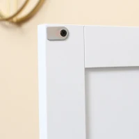 HOMCOM Buffet de cuisine armoire de cuisine contemporaine multi-rangements 2 placards 3 étagères MDF panneaux particules blanc(m-15)