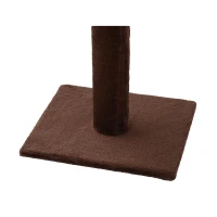 PawHut Kratzbaum Deckenhoch höhenverstellbar, stabiler Katzenbaum mit Sisalsäulen, Katzen Kletterbaum, Braun, 40 x 34 x 230-260 cm(m-15)