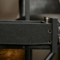 Vinsetto Archivador de Oficina Portadocumentos de Madera con 2 Cajones y Estante Abierto, 39x40x65 cm, Negro(m-4)