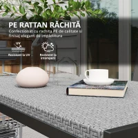 Outsunny Masa de dining pentru terasa 120cm pentru 4 persoane, Ma(m-5)