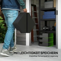 Outsunny Basisgewichte für Sonnenschirmständer, mit Wasser und Sand befüllbar, Kunststoff, 80L x 80B x 13H cm, Schwarz(m-8)