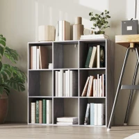 HOMCOM Nine-Cube Storage Shelf - Marble Grey(m-9)