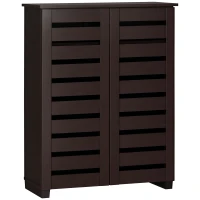 HOMCOM 15 Shoe Storage Cabinet - Wood-Effect(m-10)
