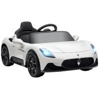 AIYAPLAY Maserati MC20 Licensed 12V Kids Electric Ride on Car with Remote Control, Spring Suspension, White(m-10)