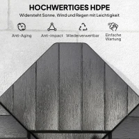 Outsunny Basisgewichte für Sonnenschirmständer, mit Wasser und Sand befüllbar, Kunststoff, 80L x 80B x 13H cm, Schwarz(m-7)