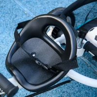 HOMCOM Triciclo per Bambini, Bicicletta per Bambini, Cestino Posteriore, Portabevande, Parasole, Metallo, Azzurro(m-3)