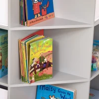 HOMCOM Estantería de Almacenamiento para Niños 3 Cajones de Tela no Tejida MDF Antivuelco Gris(m-4)