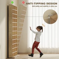 HOMCOM CD Storage Unit with Adjustable Shelves, 102 x 195 cm, Oak Tone(m-6)