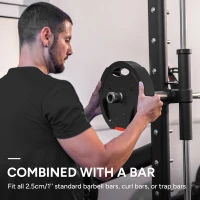SPORTNOW Weight Plates Set, with Two 10kg and Two 5kg weights, Black(m-5)